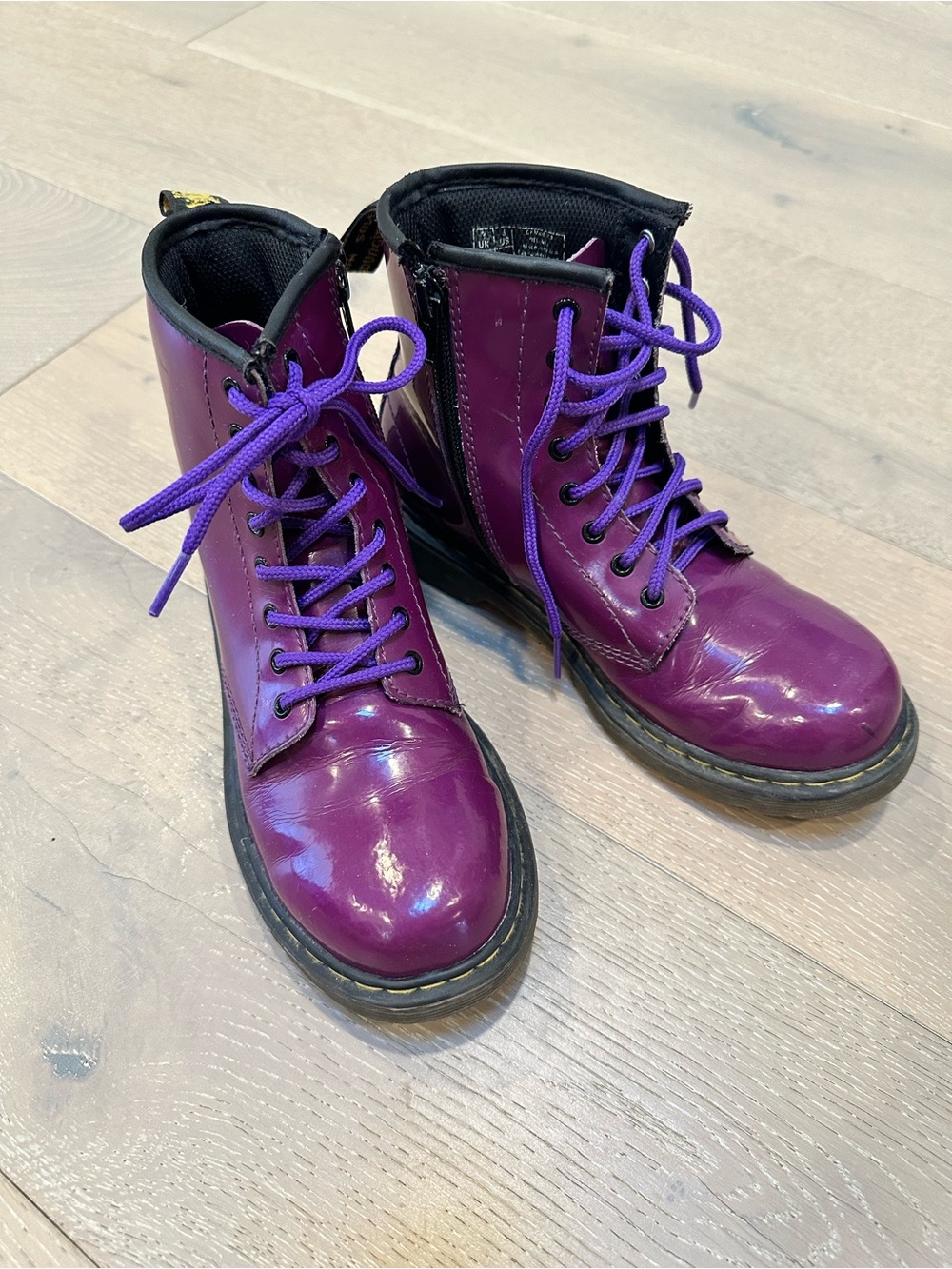 Dr. Martens Delaney Boot, Purple Patent